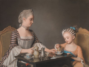 Jean-Etienne Liotard<br/>The Lavergne Family Breakfast