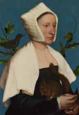 Hans Holbein the Younger<br>A Lady with a Squirrel and a Starling