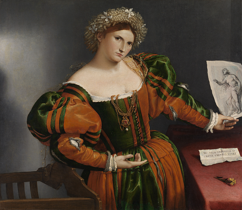 Lorenzo Lotto Portrait of a Woman inspired by Lucretia, 1530-3