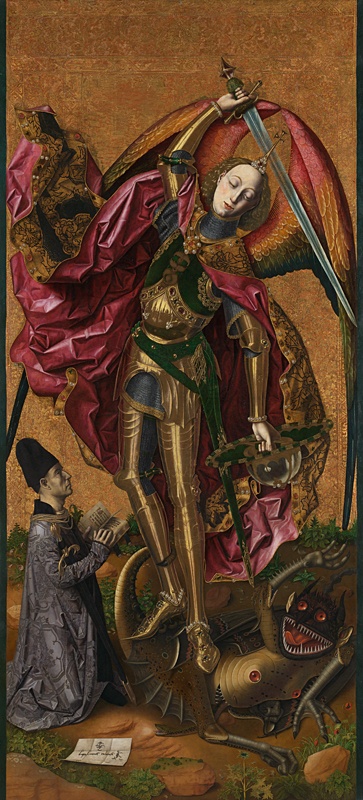 Bartolomé Bermejo Saint Michael Triumphs over the Devil, 1468