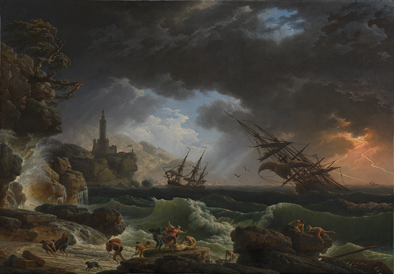 Claude-Joseph Vernet A Shipwreck in Stormy Seas, 1773