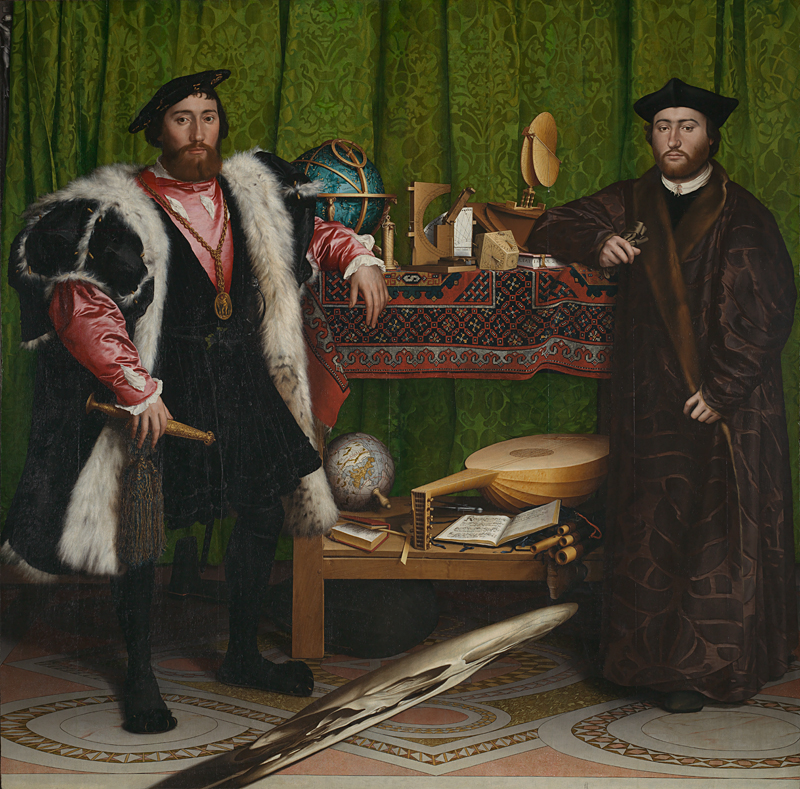 ean de Dinteville and Georges de Selve ('The Ambassadors'), Hans Holbein the Younger