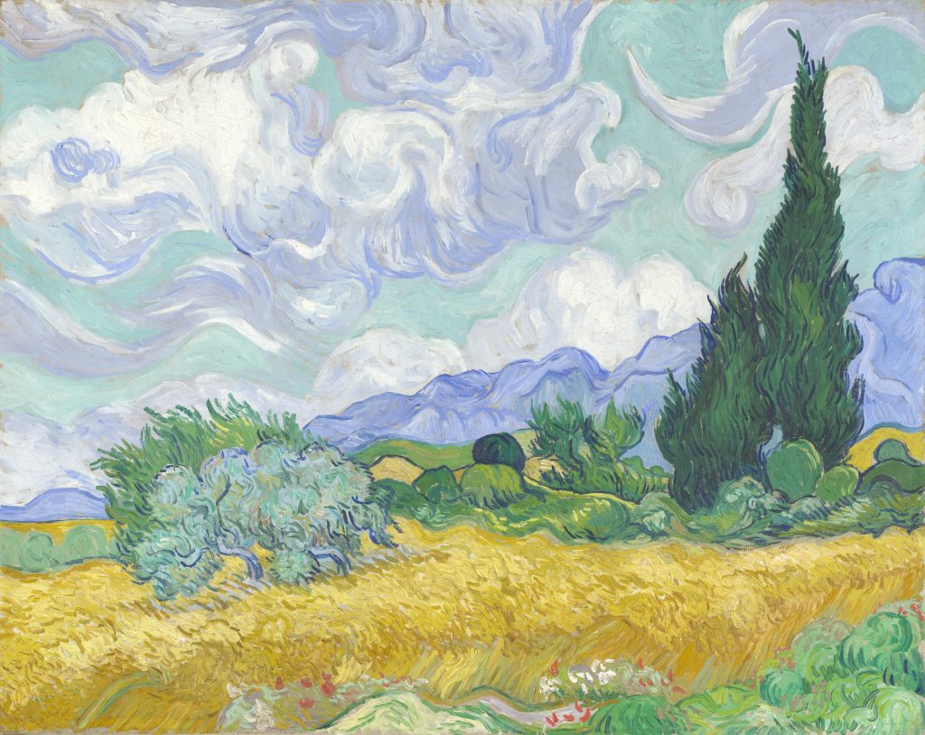 Vincent van Gogh Wheat Field with Cypresses
